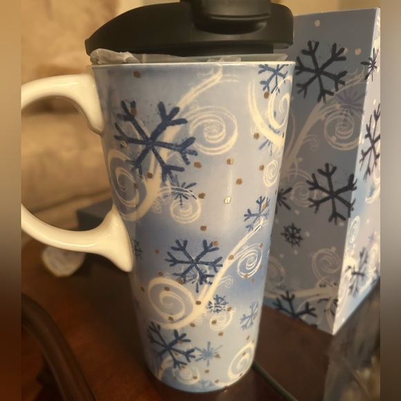 Topadorn Coffee Ceramic Mug With Lid in Gift Box - Picture 2 of 6